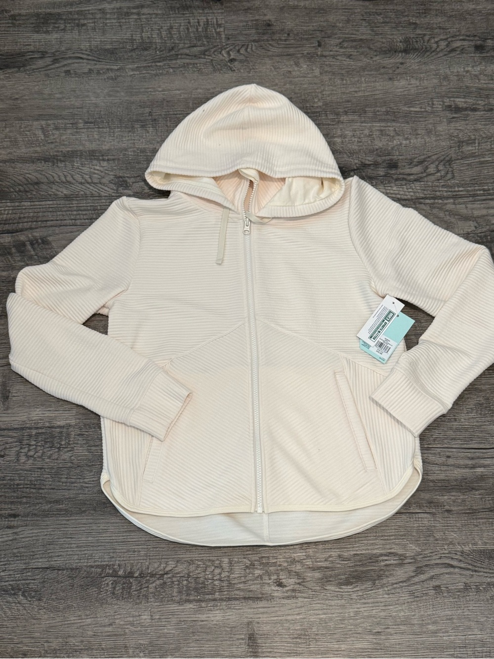 DSG cream hooded zip-up